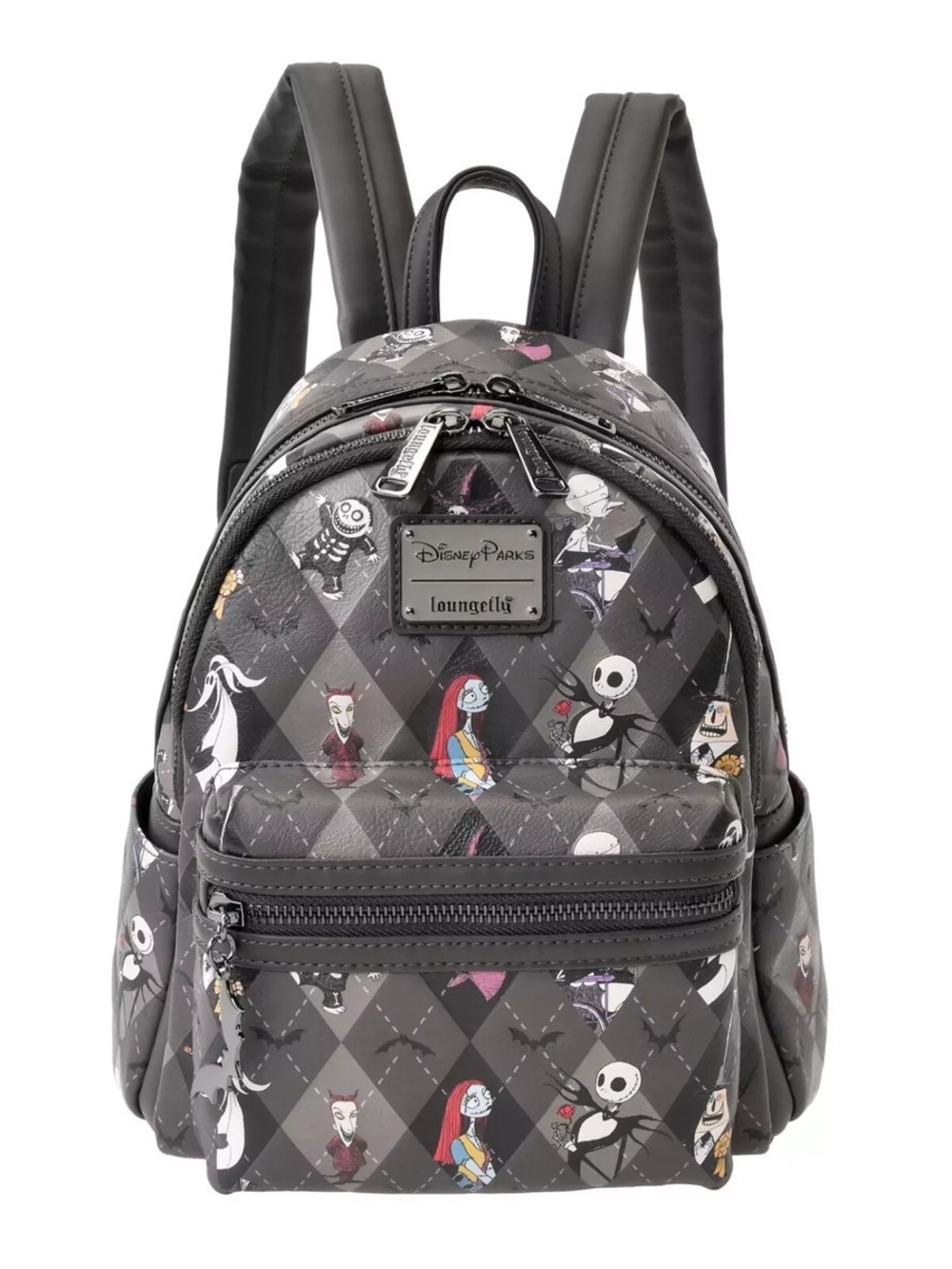 Loungefly Gray The Nightmare Before Christmas Quilted Mini Backpack
